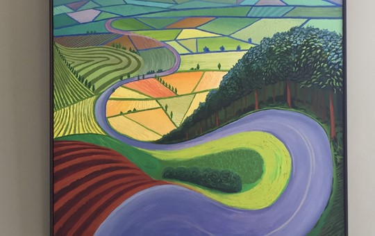 Homage to Hockney. Oil on canvas.