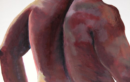 Male Torso, Acrylic on cardboard